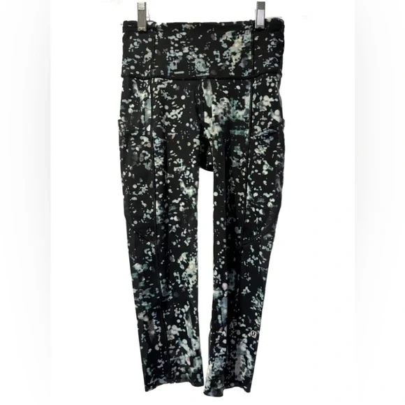 Lululemon FAST & FREE crop ii Leggings with NULUX 19”  in Pixel Haze Black ✔️ - Picture 4 of 9